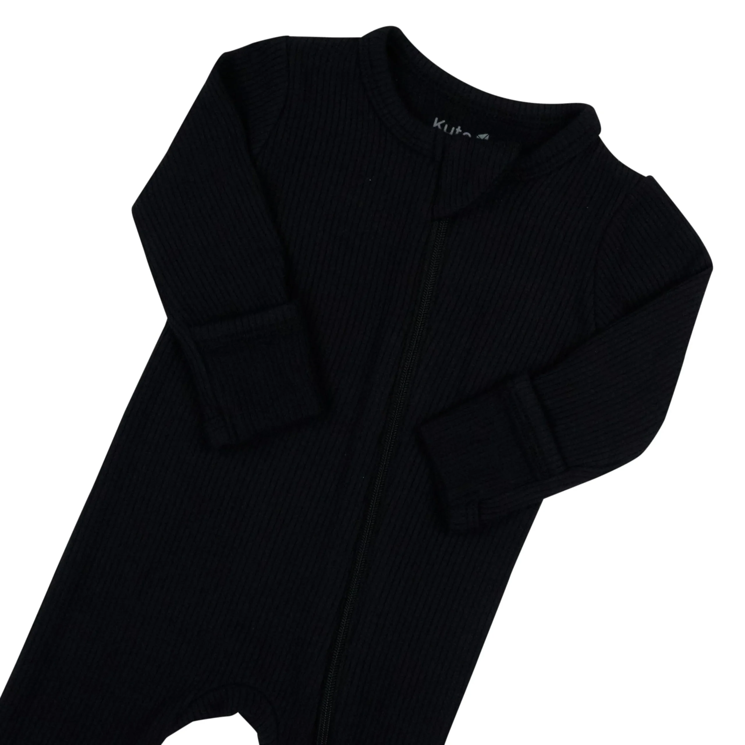 Kyte Baby Ribbed Zipper Footie in Midnight