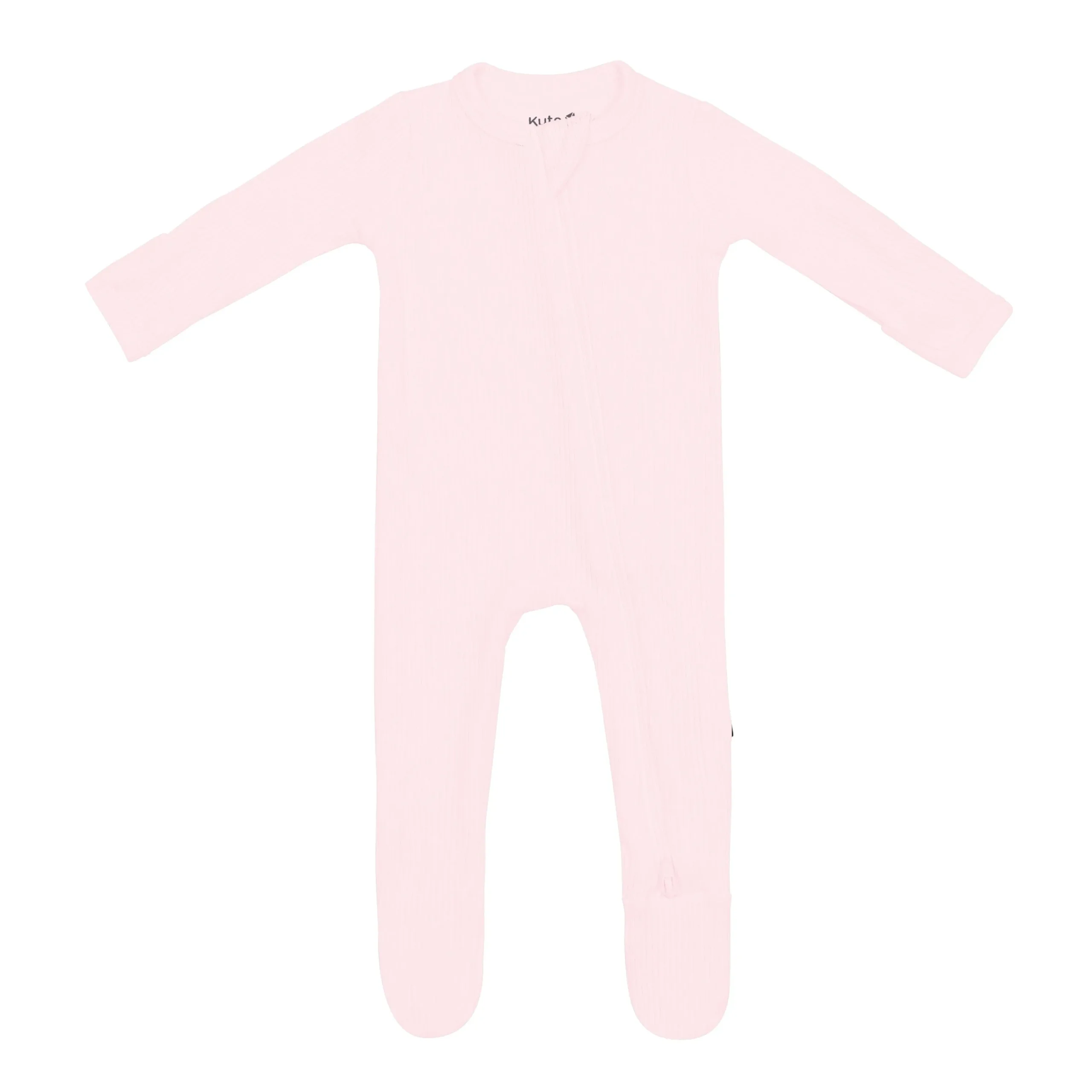 Kyte Baby Ribbed Zipper Footie in Sakura