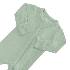 Kyte Baby Ribbed Zipper Footie in Thyme Outlet
