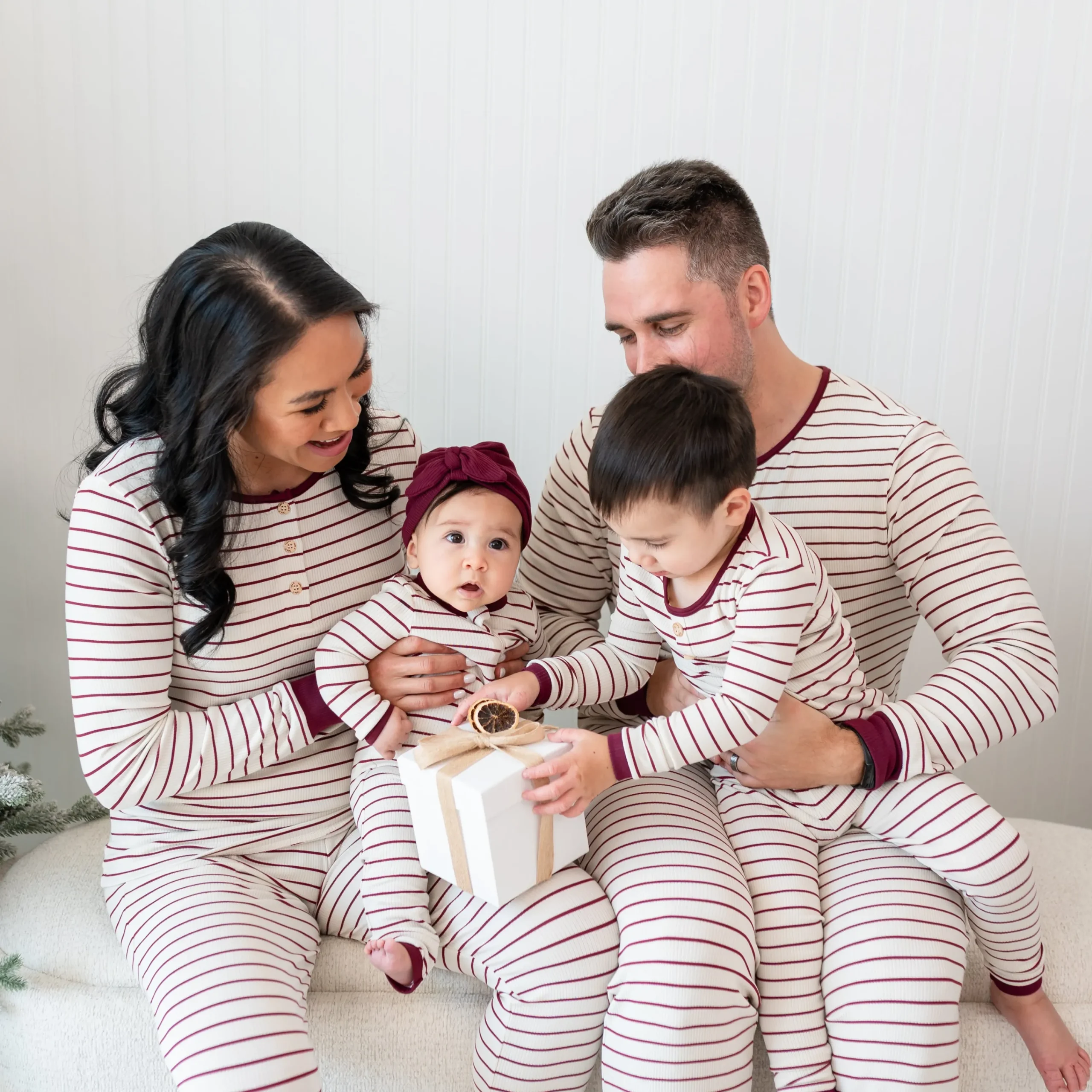 Kyte Baby Ribbed Zipper Romper in Burgundy Stripe Online