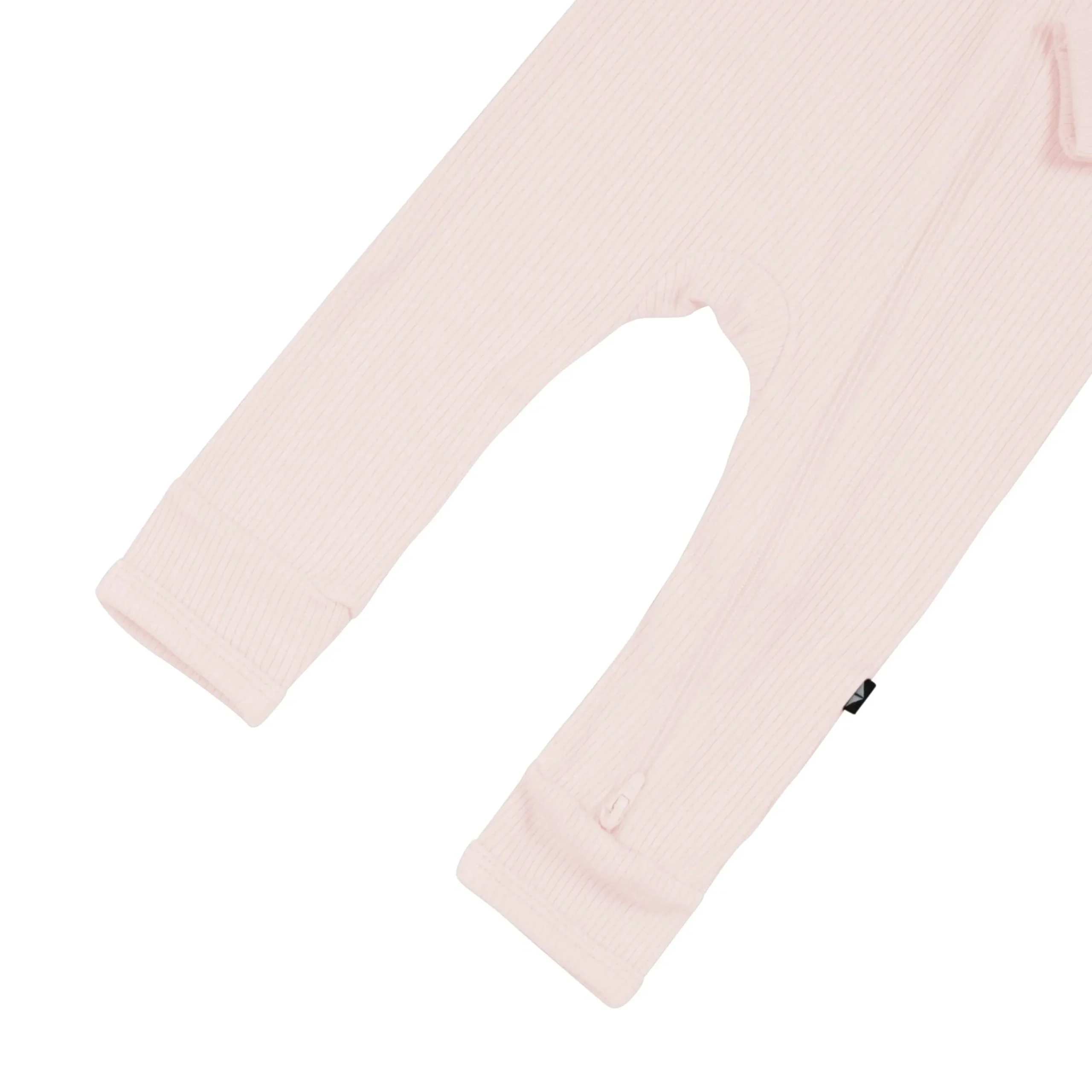 Kyte Baby Ribbed Zipper Romper in Blush New