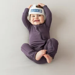Kyte Baby Ribbed Zipper Romper in Currant Online