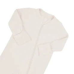 Kyte Baby Ribbed Zipper Romper in Oat
