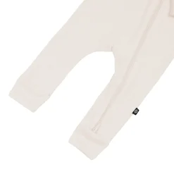 Kyte Baby Ribbed Zipper Romper in Oat