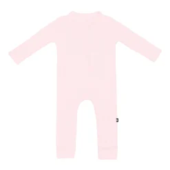 Kyte Baby Ribbed Zipper Romper in Sakura Hot