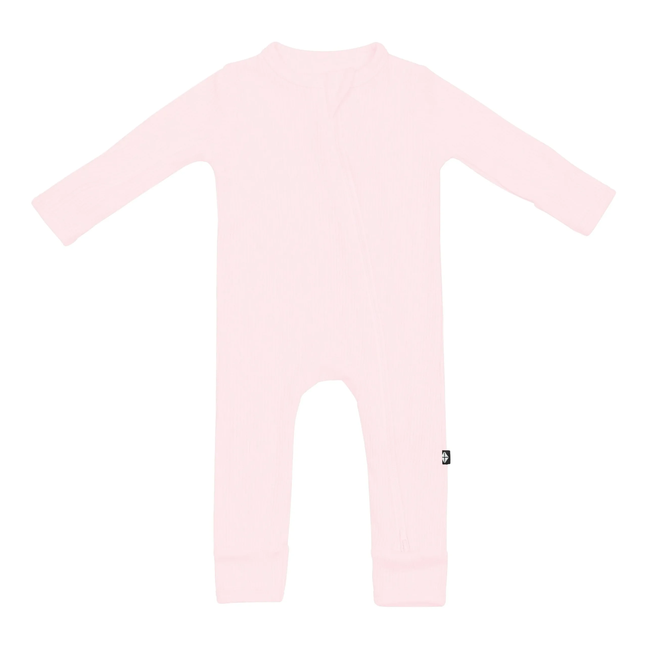 Kyte Baby Ribbed Zipper Romper in Sakura Hot