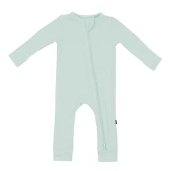 Kyte Baby Ribbed Zipper Romper in Sage