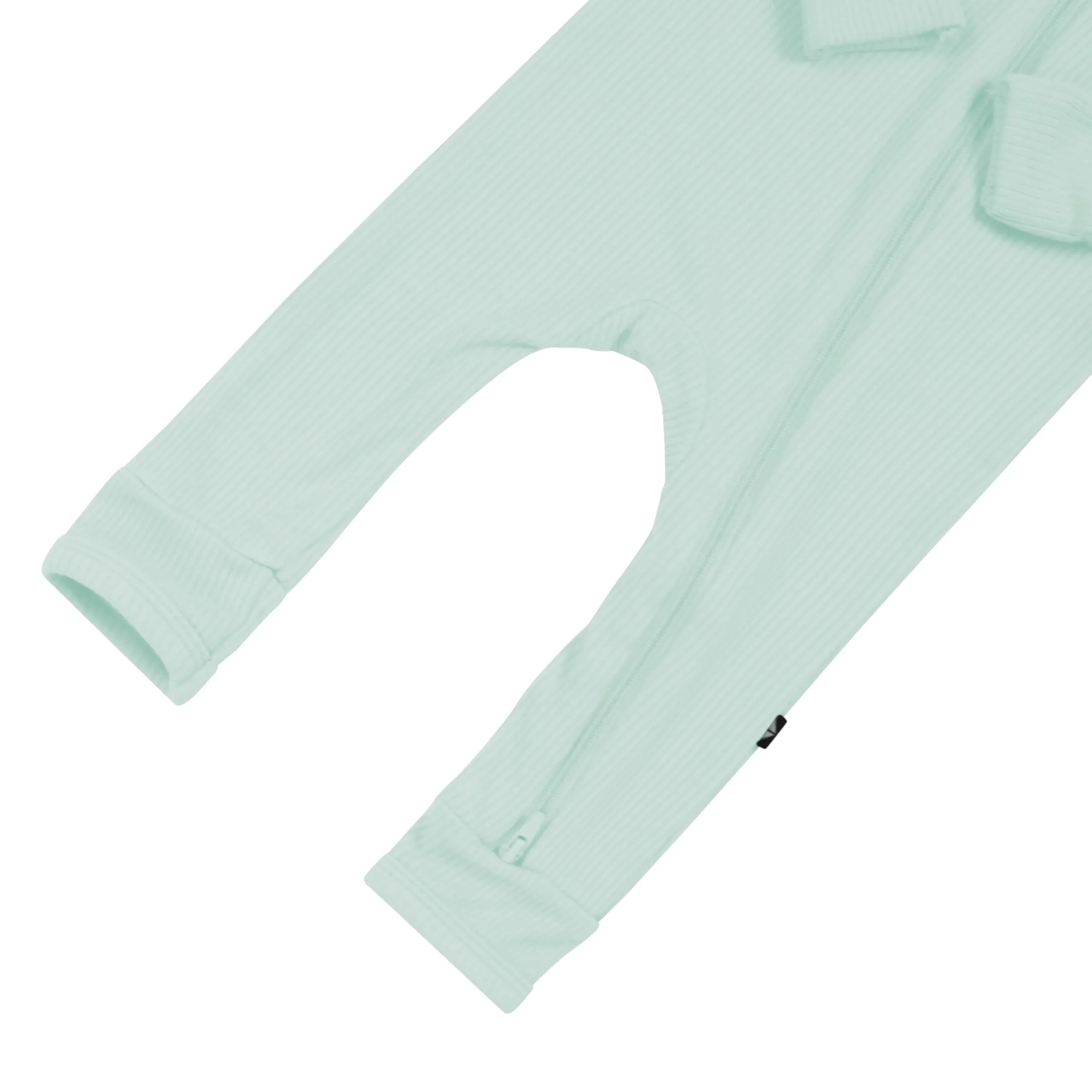 Kyte Baby Ribbed Zipper Romper in Sage