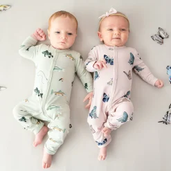 Kyte Baby Romper in Blush Butterfly Online