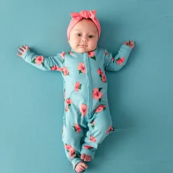 Kyte Baby Romper in Hibiscus Sale