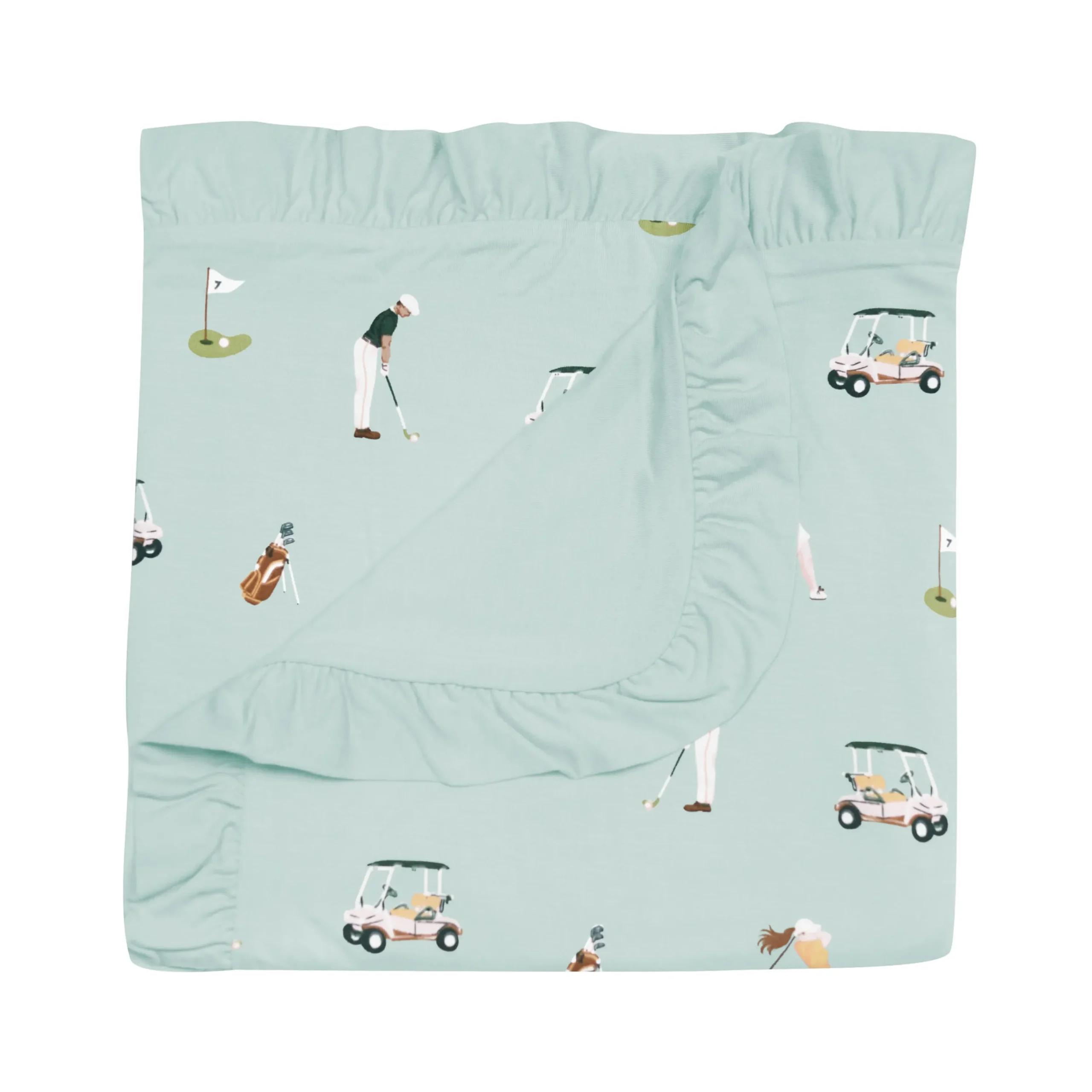 Kyte Baby Ruffle Baby Blanket in 0.5 Golf Best