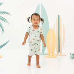 Kyte Baby Short Sleeve Pajamas in Dew Surf Clearance