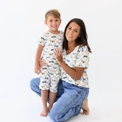 Kyte Baby Short Sleeve Pajamas in Fast and Fierce Hot