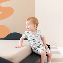 Kyte Baby Short Sleeve Pajamas in Fast and Fierce Hot