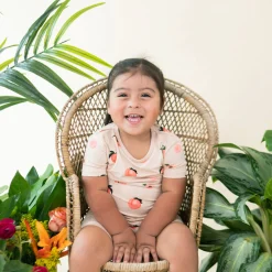 Kyte Baby Short Sleeve Pajamas in Peach Hot