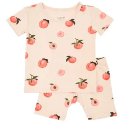 Kyte Baby Short Sleeve Pajamas in Peach Hot