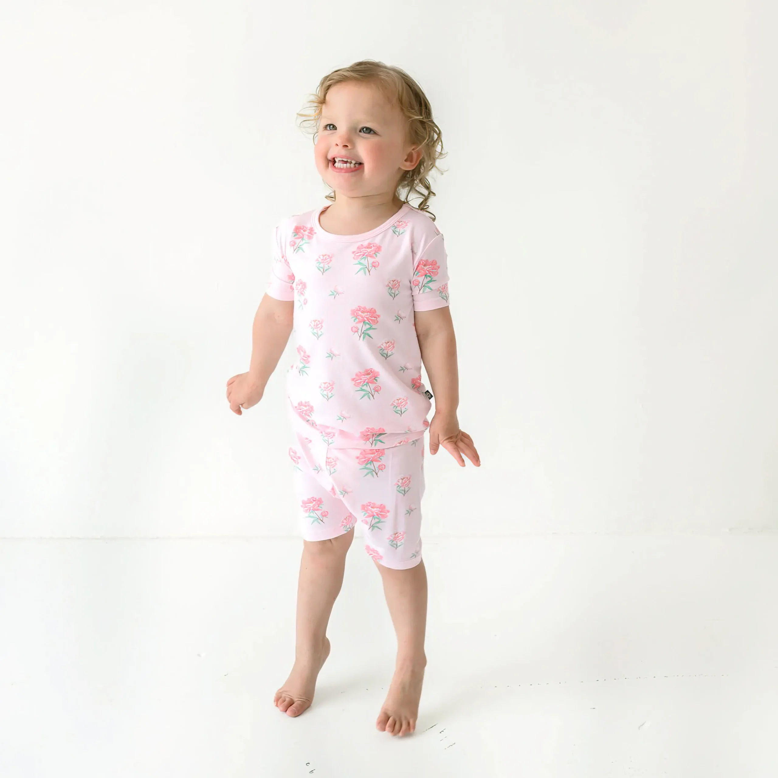 Kyte Baby Short Sleeve Pajamas in Sakura Peony Discount