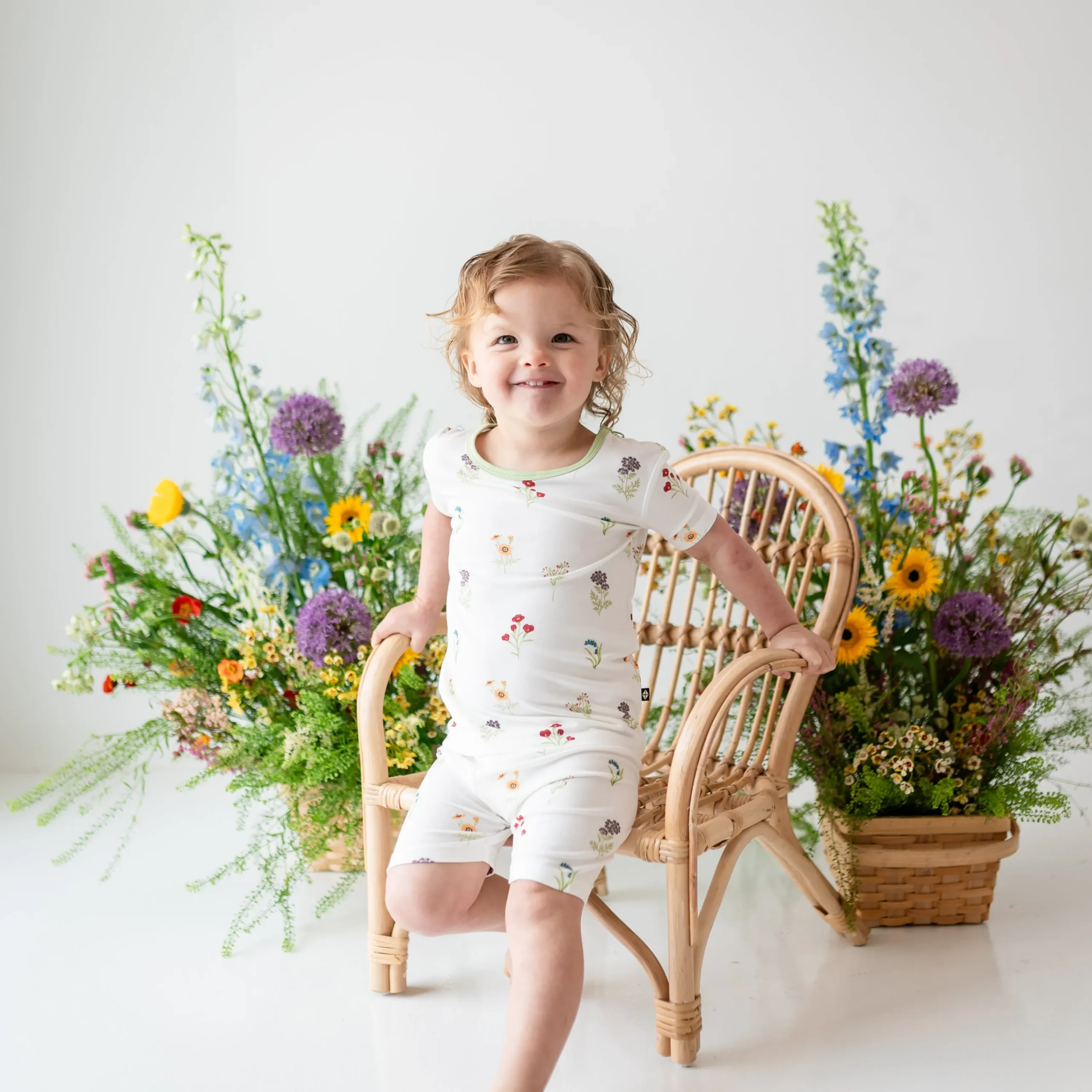 Kyte Baby Short Sleeve Pajamas in Wildflower Clearance