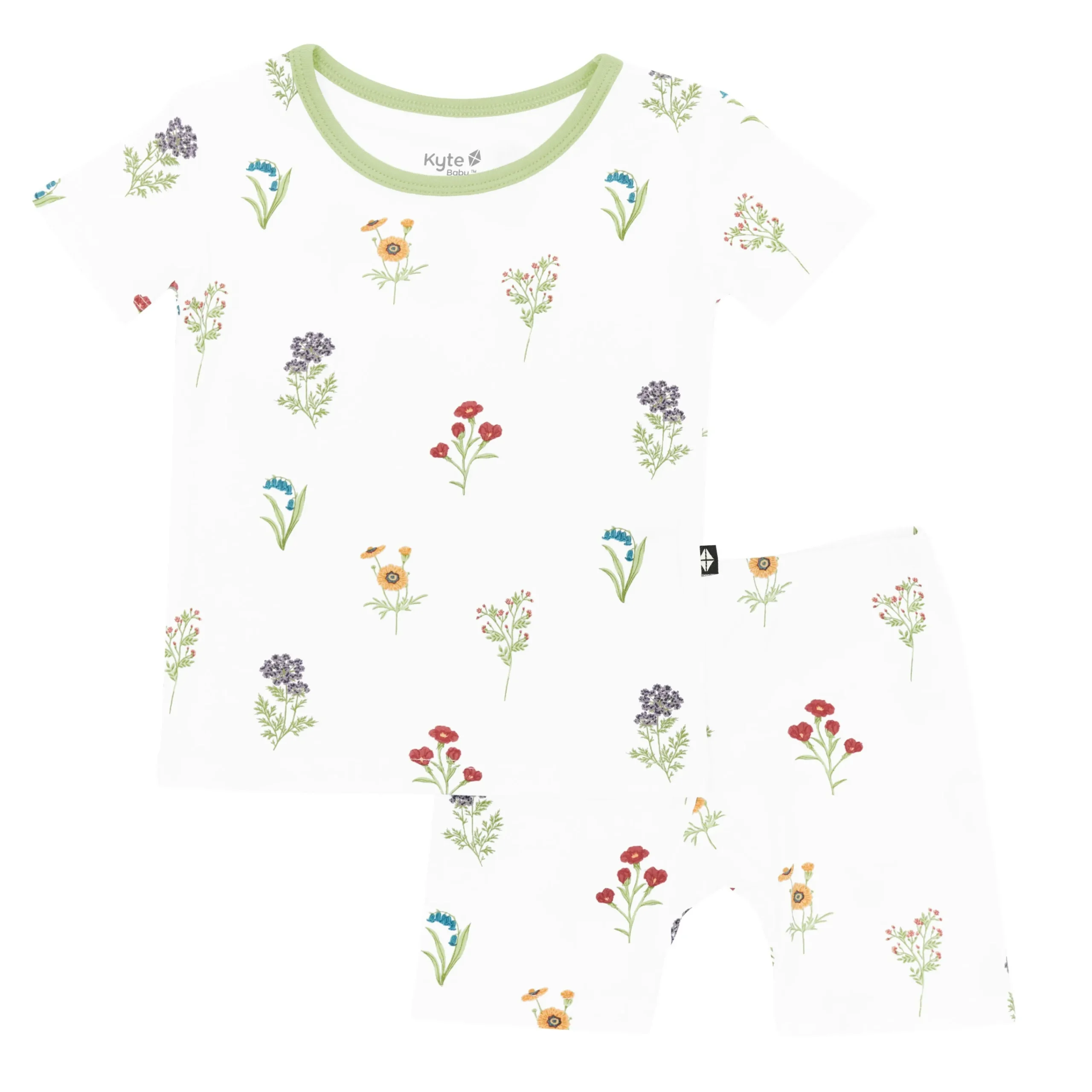 Kyte Baby Short Sleeve Pajamas in Wildflower Clearance
