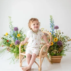 Kyte Baby Short Sleeve Pajamas in Wildflower Clearance