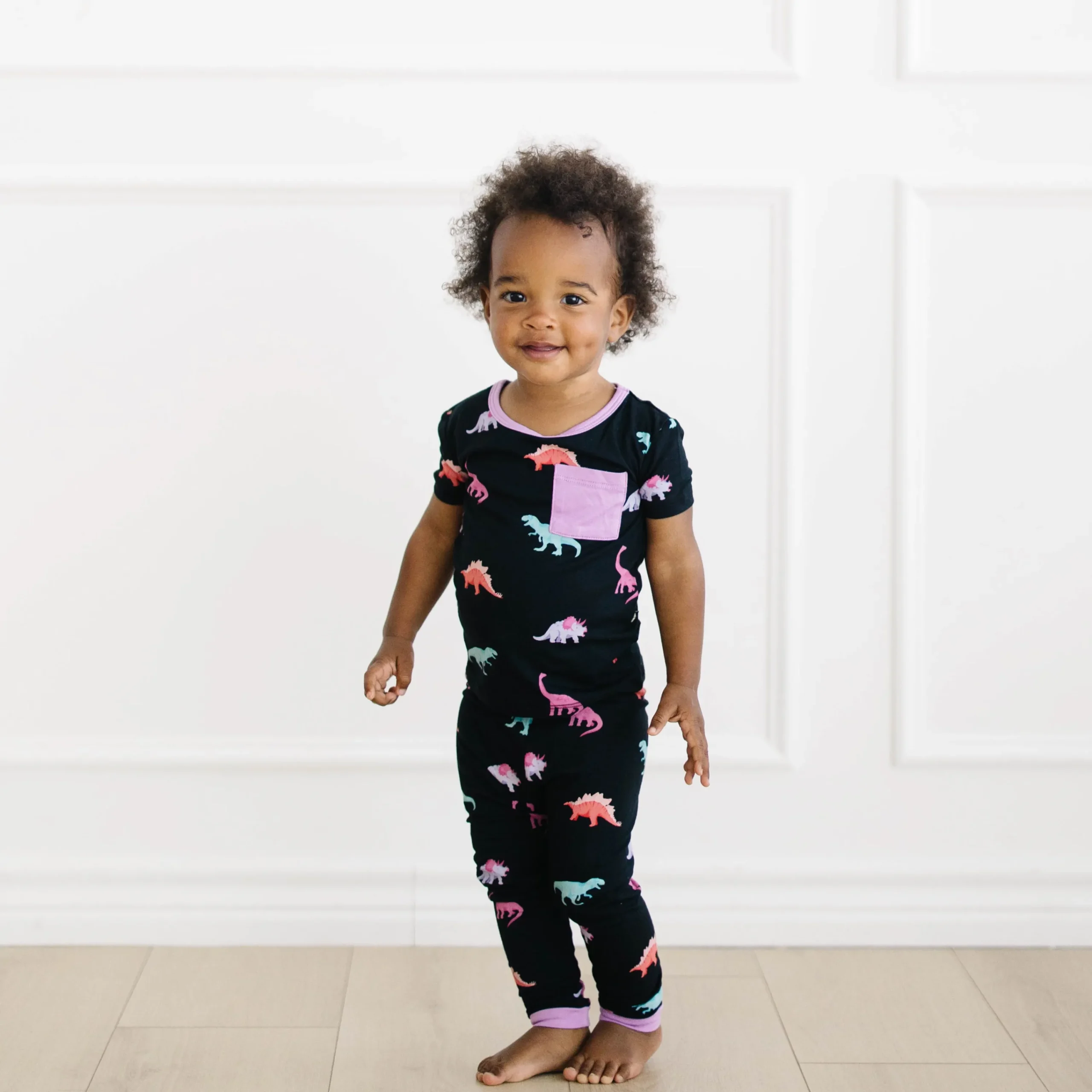 Kyte Baby Short Sleeve with Pants Pajamas in Midnight Roar New