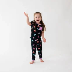 Kyte Baby Short Sleeve with Pants Pajamas in Midnight Roar New