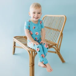 Kyte Baby Short Sleeve with Pants Pajamas in Hibiscus Discount