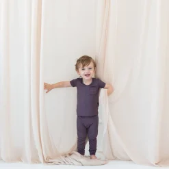 Kyte Baby Short Sleeve with Pants Pajamas in Currant Sale