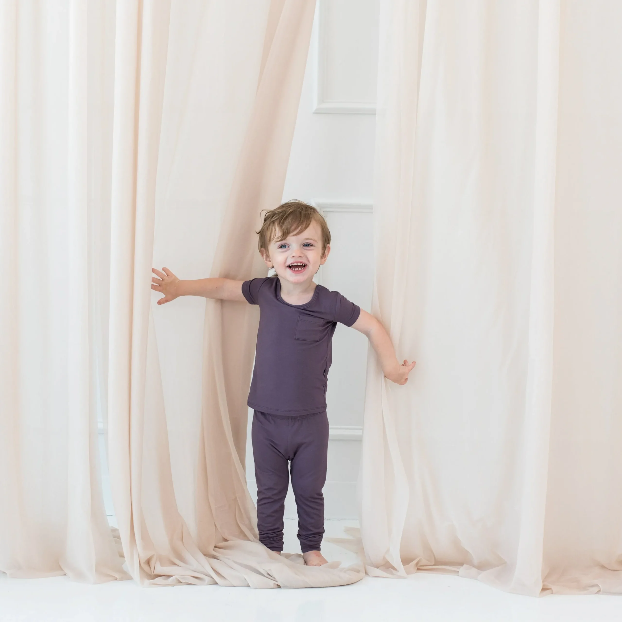 Kyte Baby Short Sleeve with Pants Pajamas in Currant Sale