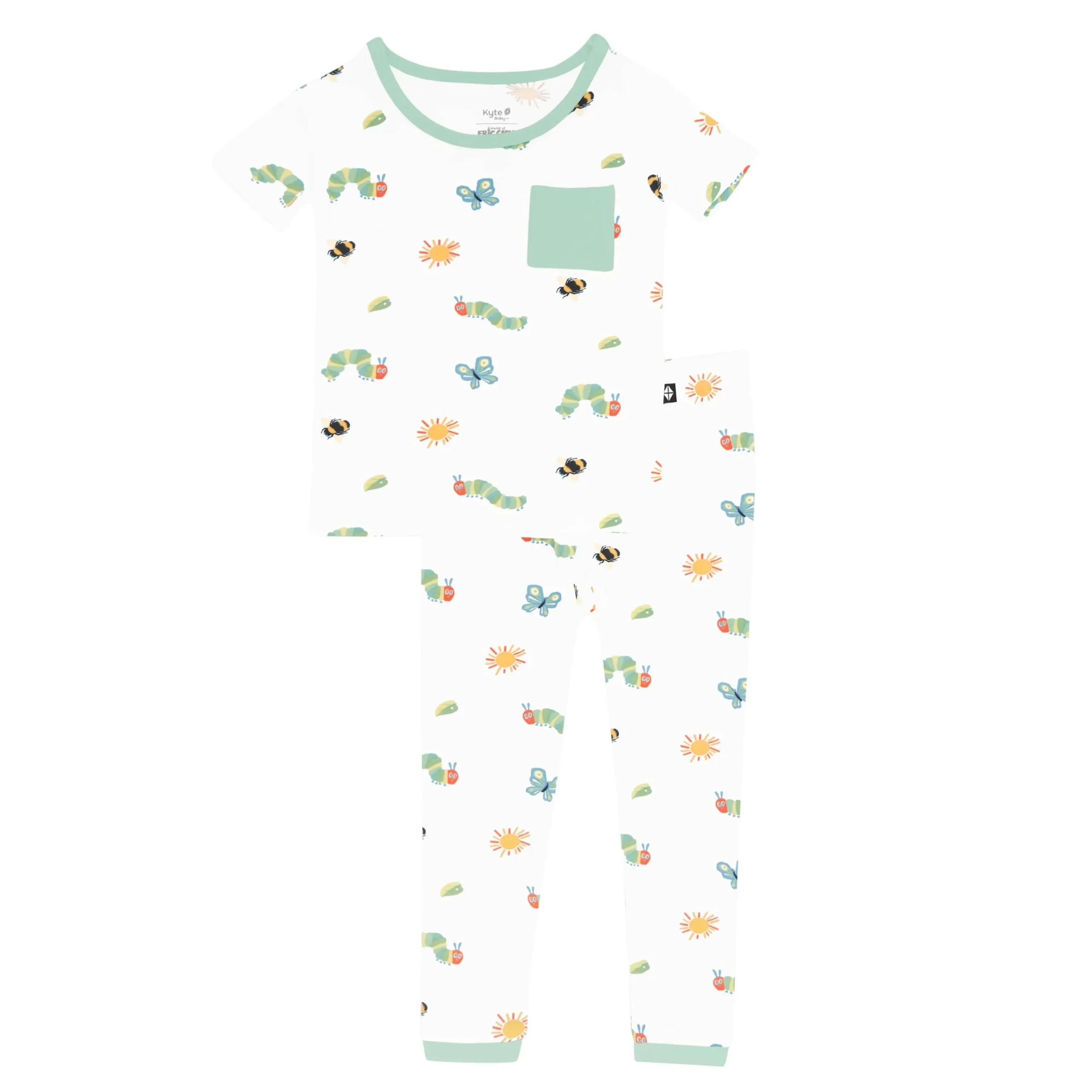 Kyte Baby Short Sleeve with Pants Pajamas in The Very Hungry Caterpillar™ and Friends Sale
