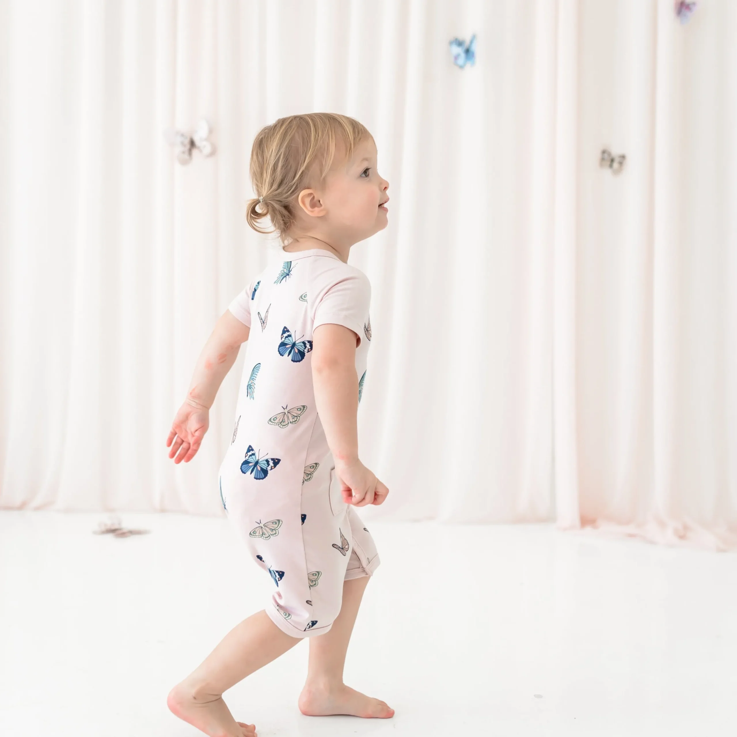 Kyte Baby Shortall in Blush Butterfly Sale