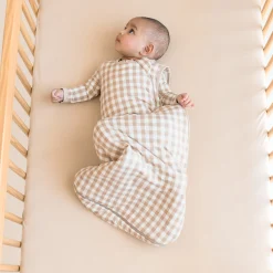 Kyte Baby Sleep Bag in 1.0 Gingham Bisque Best