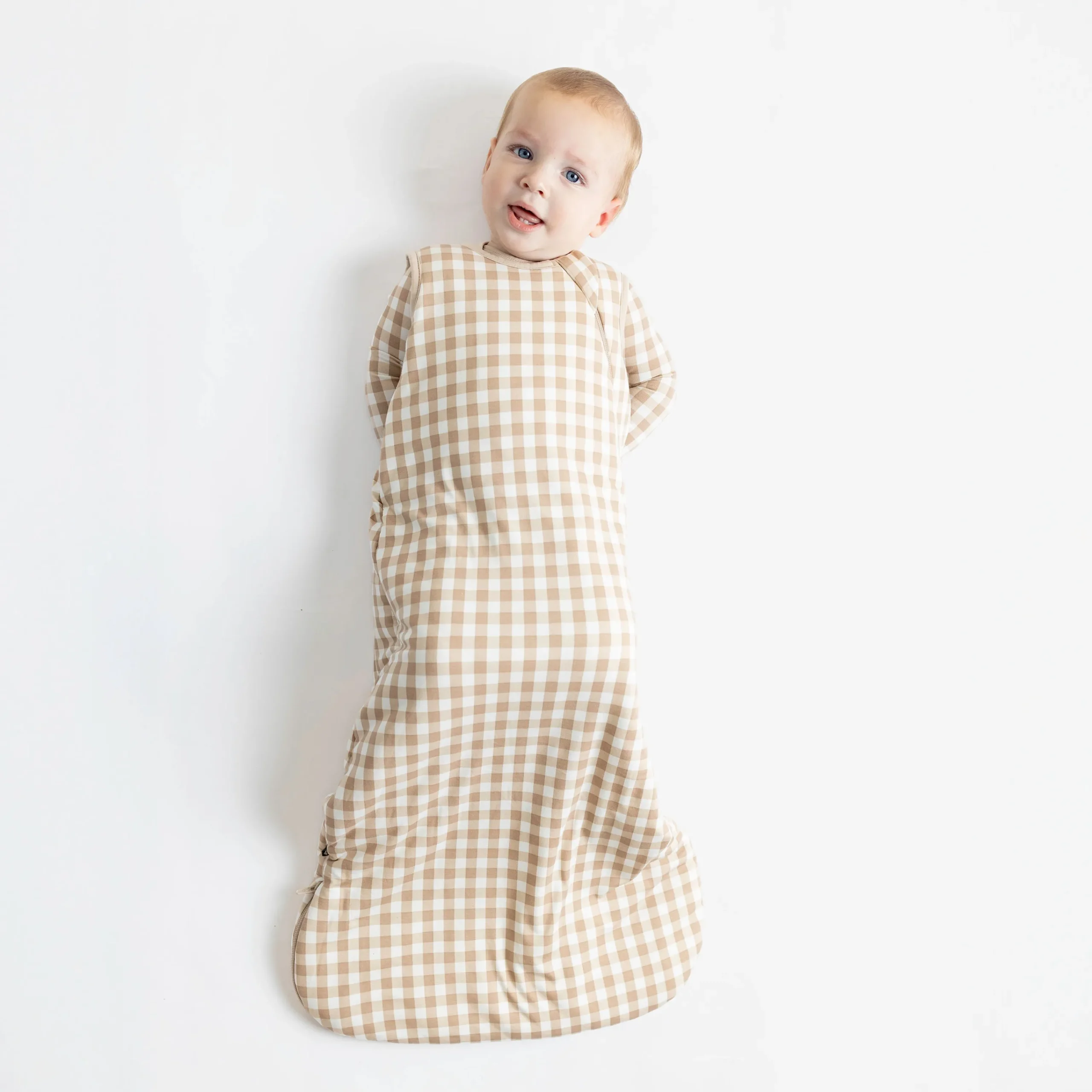 Kyte Baby Sleep Bag in 2.5 Gingham Bisque Clearance