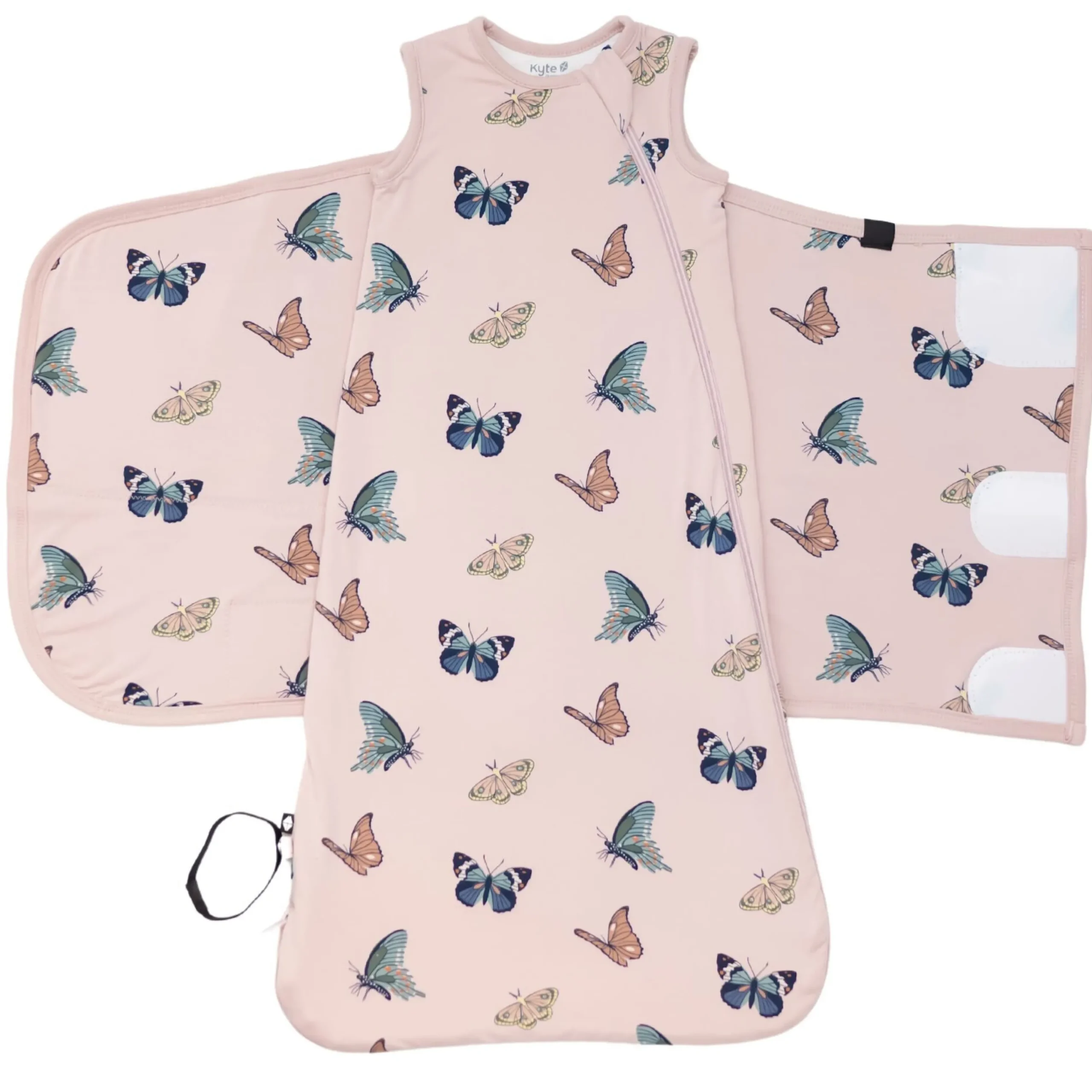 Kyte Baby Sleep Bag Swaddler in Blush Butterfly 0.5 Clearance