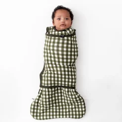 Kyte Baby Sleep Bag Swaddler in 1.0 Gingham Fir Best