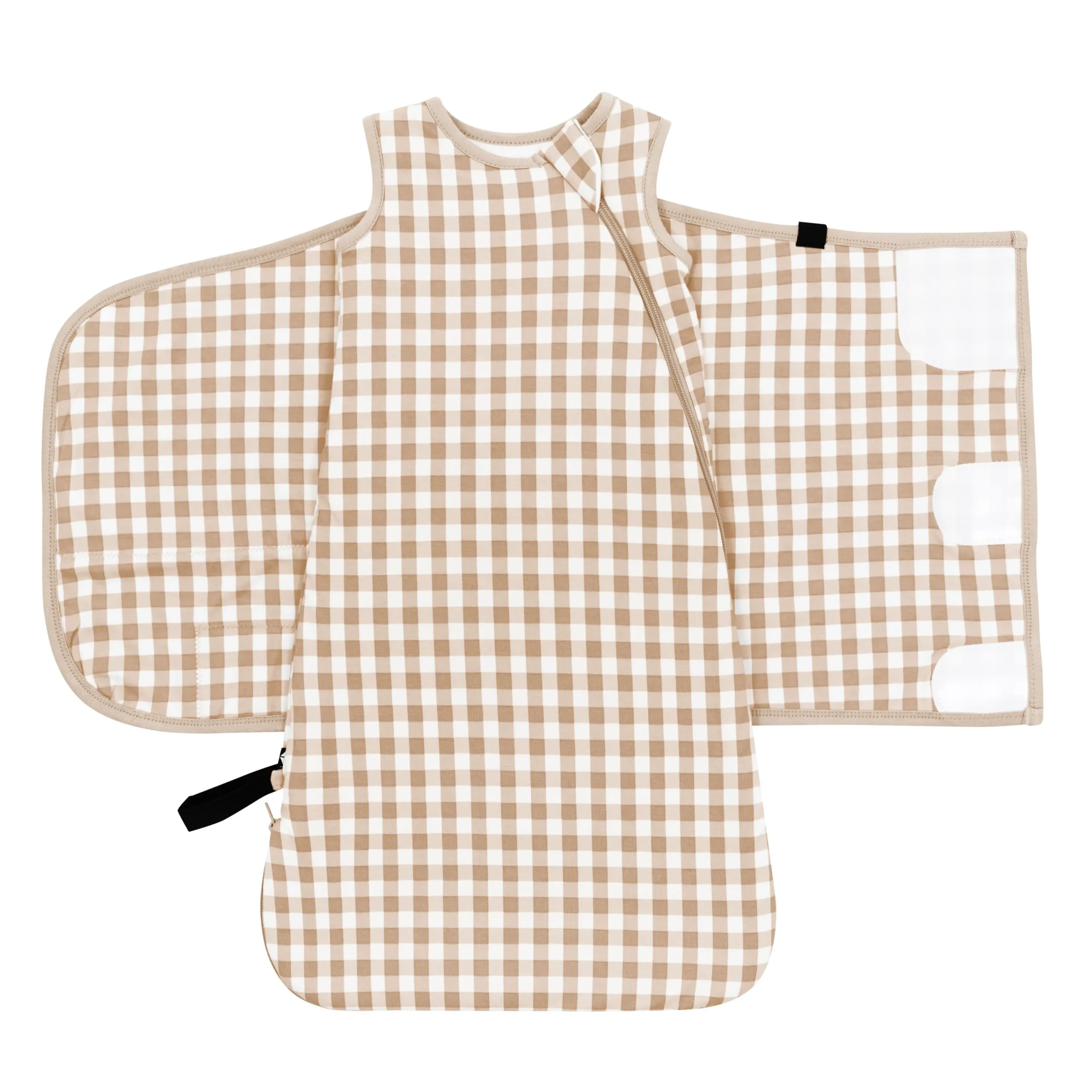 Kyte Baby Sleep Bag Swaddler in 1.0 Gingham Bisque Outlet