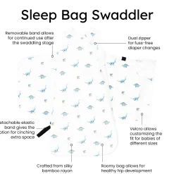 Kyte Baby Sleep Bag Swaddler in 1.0 Jurassic Discount
