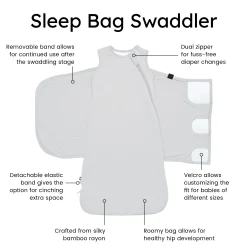 Kyte Baby Sleep Bag Swaddler in 1.0 Storm Best