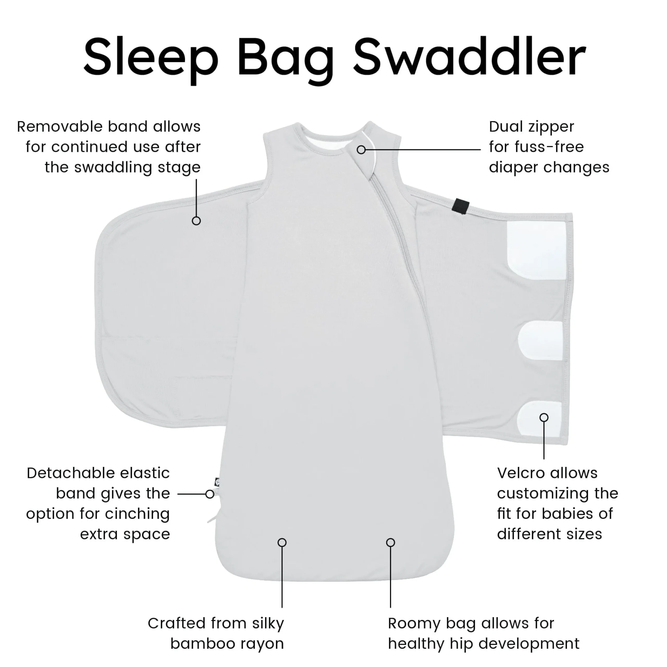 Kyte Baby Sleep Bag Swaddler in 1.0 Storm Best