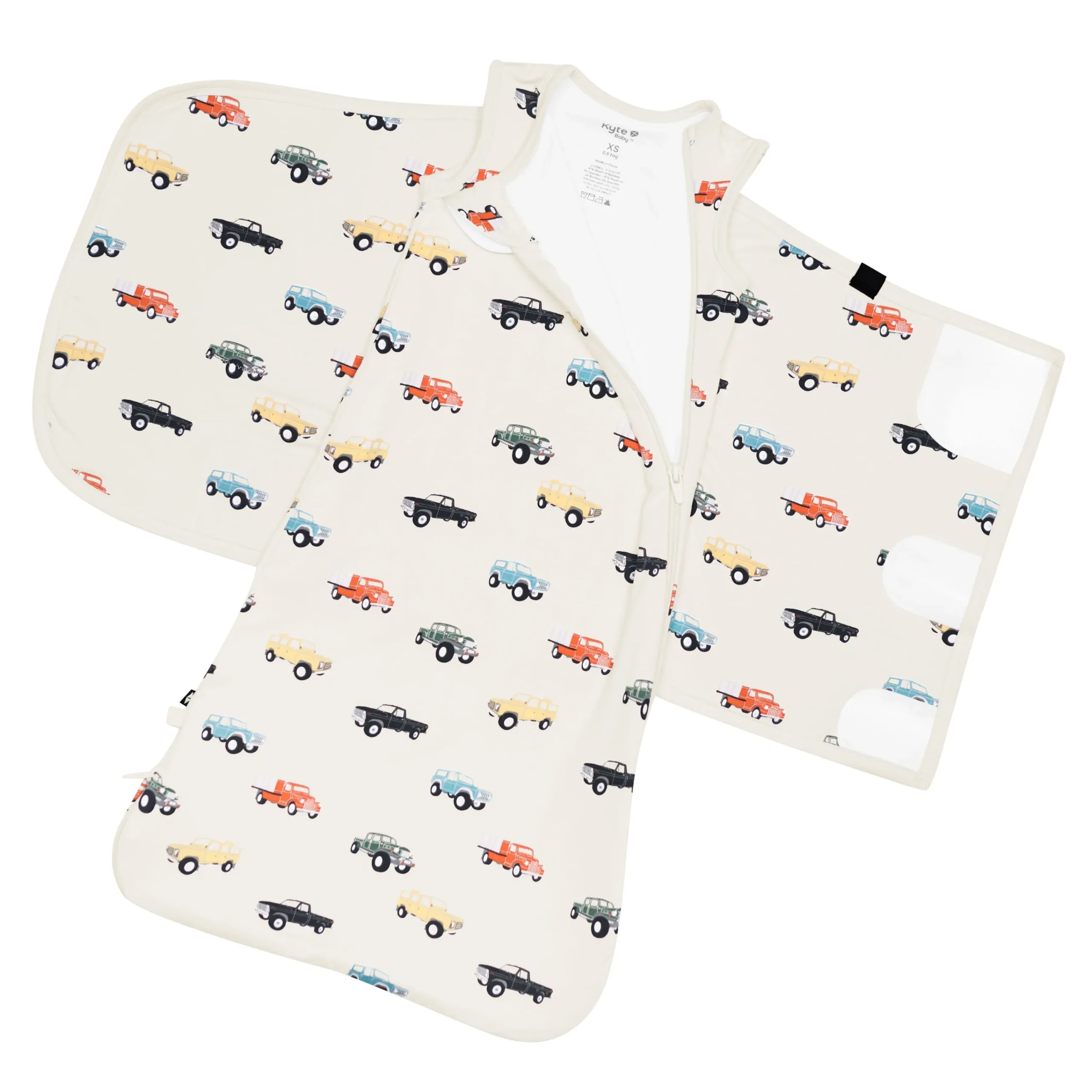 Kyte Baby Sleep Bag Swaddler in 0.5 Vintage Truck New