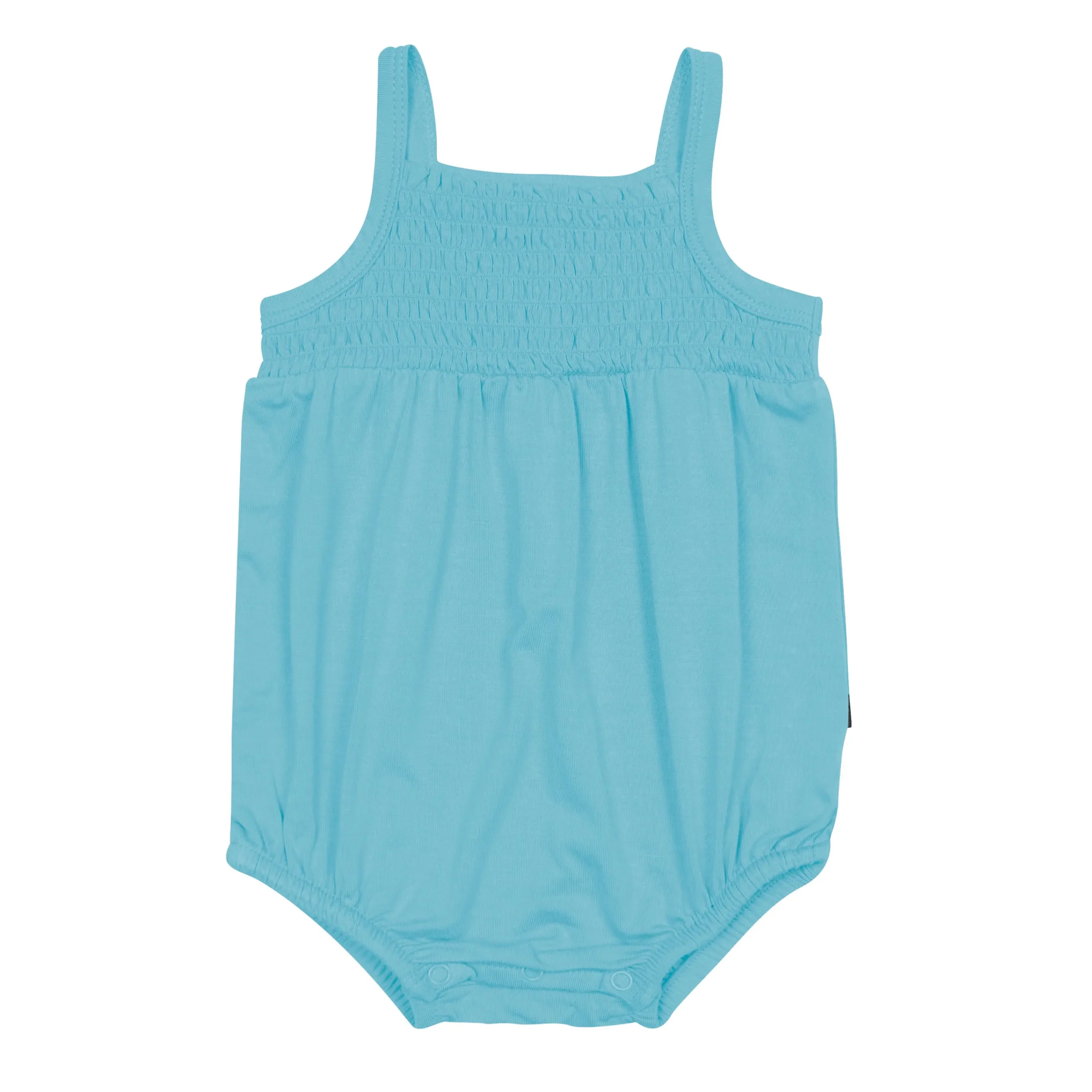 Kyte Baby Smocked Bubble Romper in Makai Best
