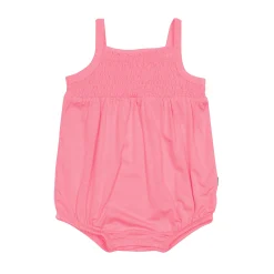 Kyte Baby Smocked Bubble Romper in Guava Discount