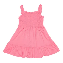 Kyte Baby Smocked Dress in Guava New