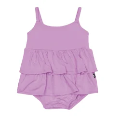Kyte Baby Spaghetti Strap Ruffle Romper in Poi Online