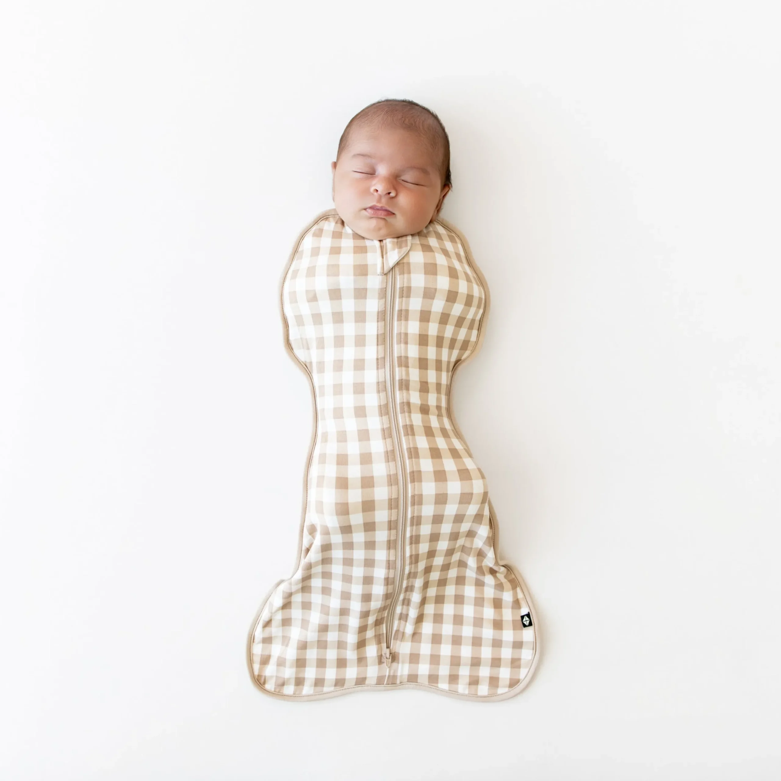 Kyte Baby Swaddle Bag in 0.5 Gingham Bisque New