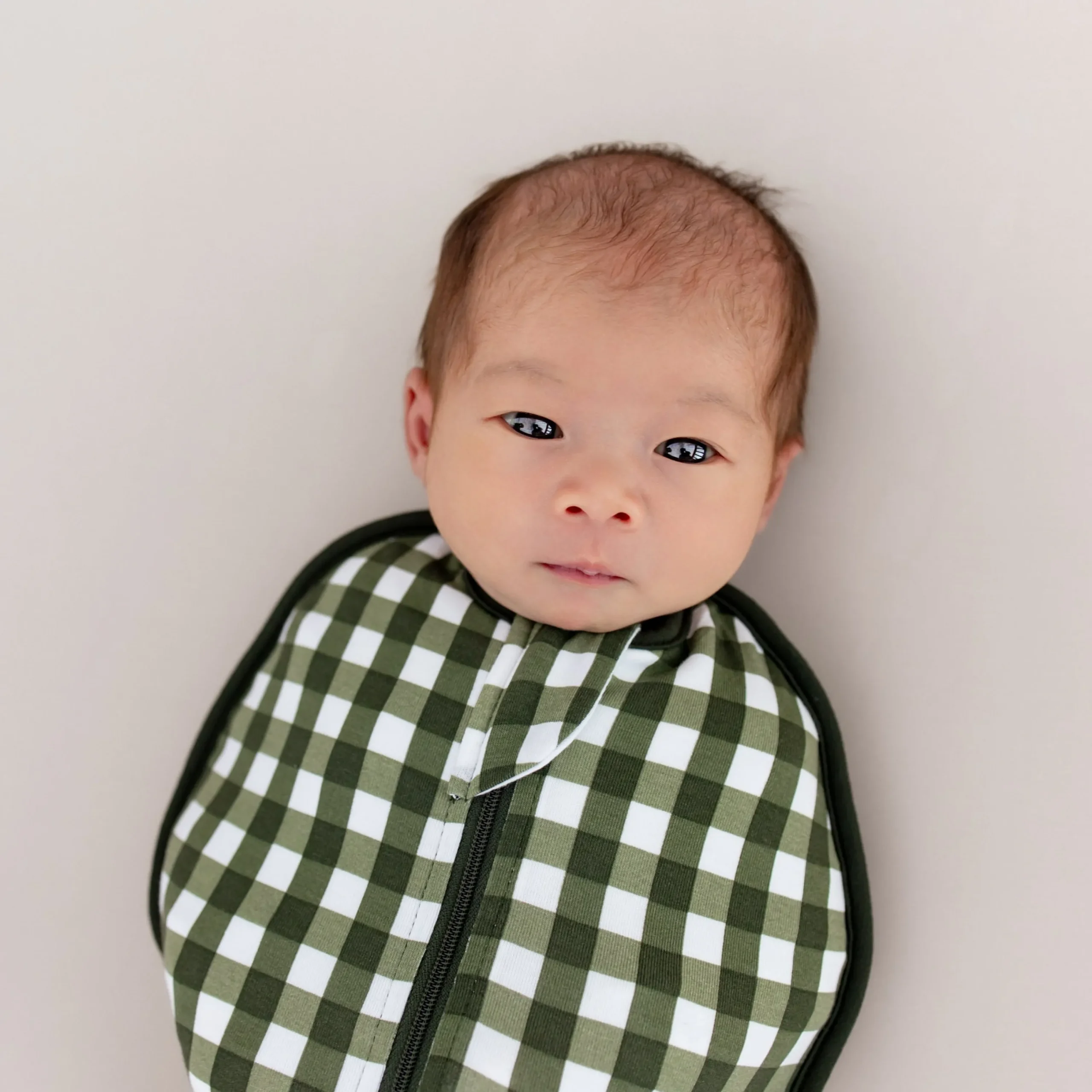 Kyte Baby Swaddle Bag in 0.5 Gingham Fir Clearance