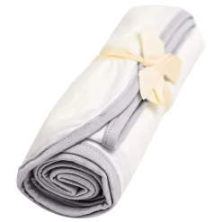 Kyte Baby Swaddle Blanket in Cloud with Storm Trim Clearance
