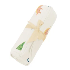 Kyte Baby Swaddle Blanket in Ecru Roar Hot