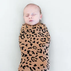 Kyte Baby Swaddle Blanket in Latte Leopard Sale