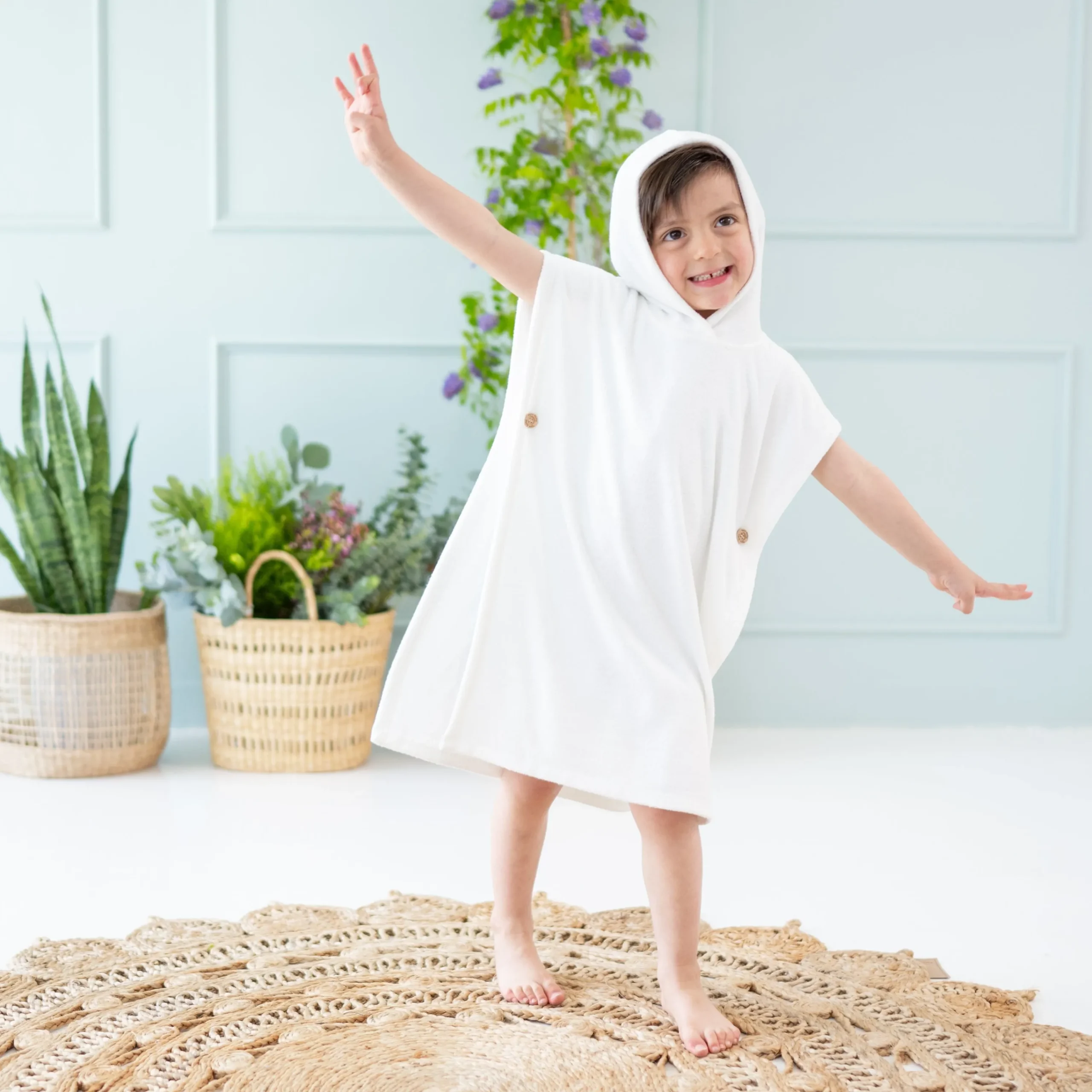 Kyte Baby Swim Poncho in Cloud Best